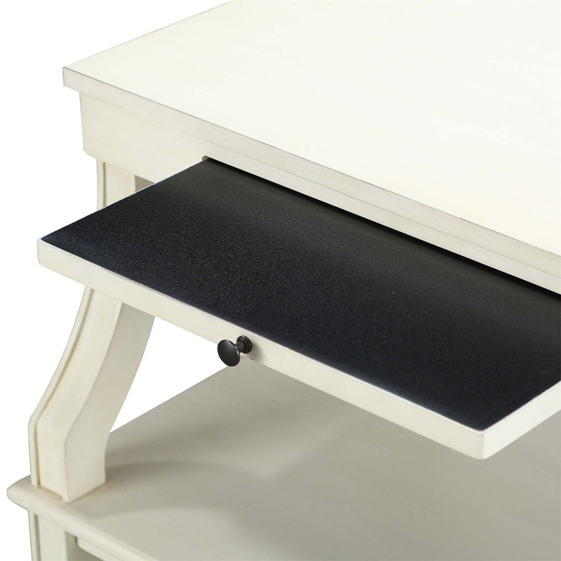 Table de chevet avec rangement Newland, Blanc antique