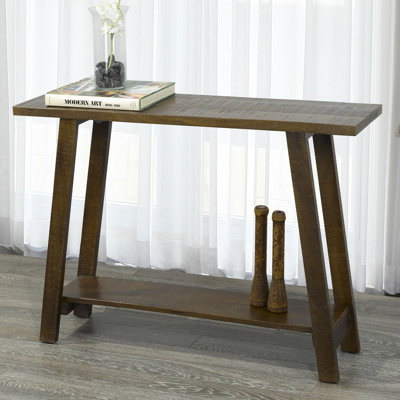 Gracie Oaks Solid Wood Console Tables - 43.3" Pinewood Farmhouse Rustic Hallway Table, Foyer Tables Living Room, Solid Firwood Sofa Table For Entryway, Brown - Canada