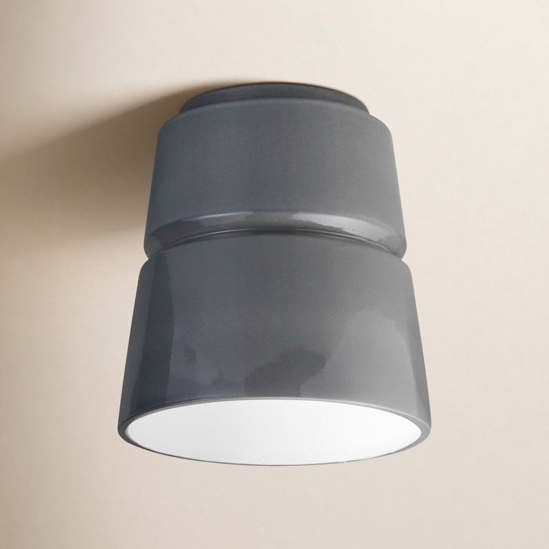 Logan Empire Outdoor Flush Mount, Gloss Gray, LED (Integrated)