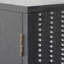 Armoire de rangement moderne en bois noir avec porte décorative, buffet décoratif 30 pouces pour le salon, la chambre à coucher ou le vestibule