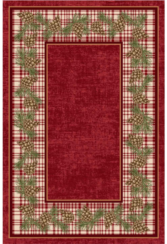 Tapis décoratif de Noël pour salle à manger, Rectangle 8 pi x 10 pi