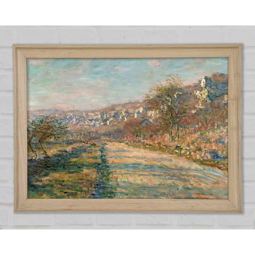 Monet Straße von La Roche-Guyon - Einzelner Bilderrahmen Kunstdrucke