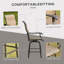 Ensemble de 2 tabourets de bar pivotants avec accoudoirs et chaises de bar Outsunny