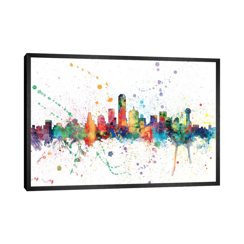 Dallas, Texas, USA by Michael Tompsett - 1 Piece Wall Art on Canvas, 152.5 cm H x 101.5 cm W, Black Framed