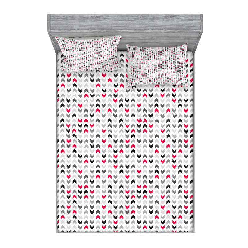 Microfiber Sheet Set, Queen Sheet Set with Fitted Sheet