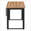 Bureau debout pour bureau à domicile L 48 po réglable en hauteur stratifié brun moderne en métal noir | Brun | Panneau de particules-520044070