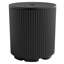 Table d'appoint Latitude Run® 16,7 pouces, table de patio extérieur avec trou pour parasol, table de bord de piscine à rayures, table basse moderne de porche, table de pique-nique pour l'extérieur noir