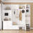 91.7" 4-in-1 Hall Tree with Padded Bench, 4 Hooks & Adjustable Storage Shelves, American-Style Entryway Organizer with Shoe Bench, Coat Rack & Movable Shelves for Hallway, Mudroom-129892202