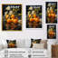 Orange, Sienne sereine, coucher de soleil, lac I - fruits, art mural-1529655633