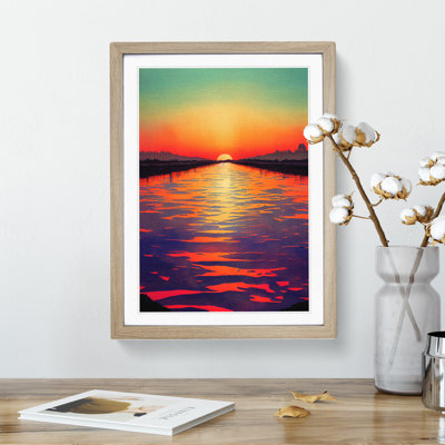 Sunset Watercolour Art No.3 - Wall Art