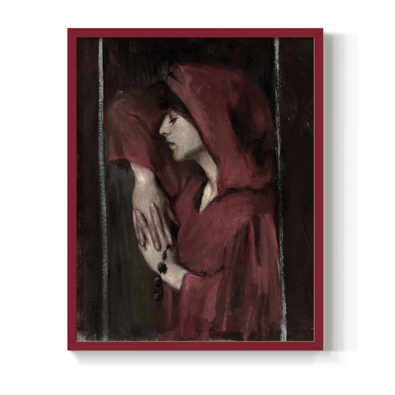 Vintage Portrait Print CXIX Framed Print - Solid Wood