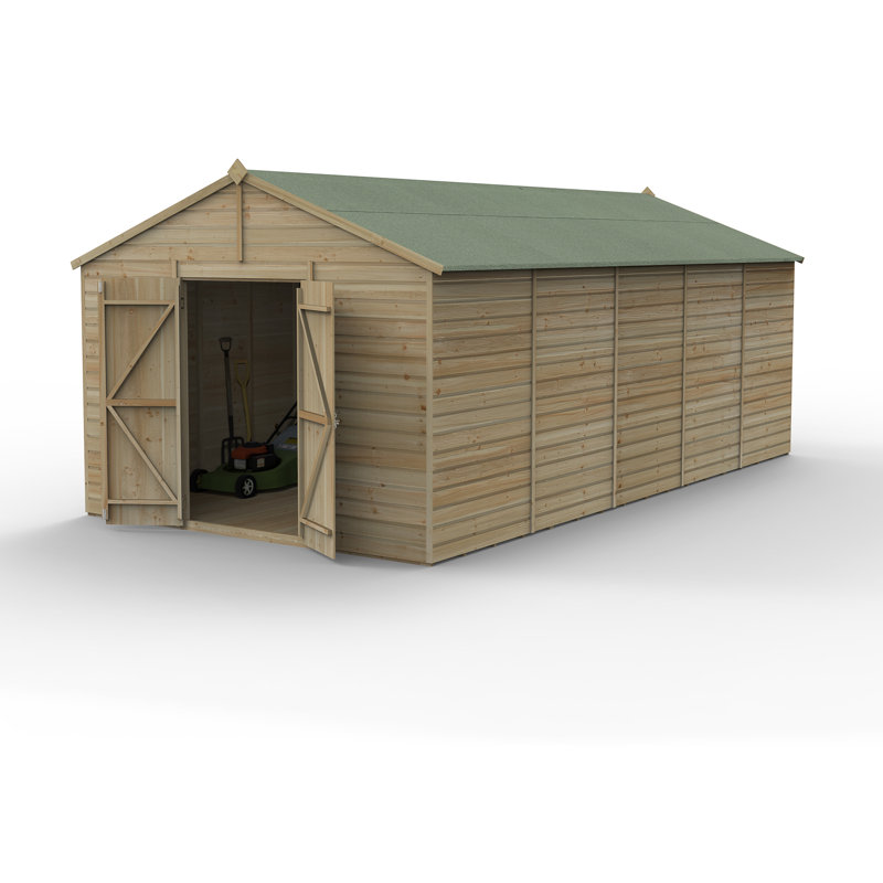 Beckwood 10x20 Pressure Treated Shiplap Wooden Apex Garden Shed