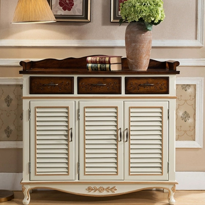 Banc de rangement blanc en bois manufacturé