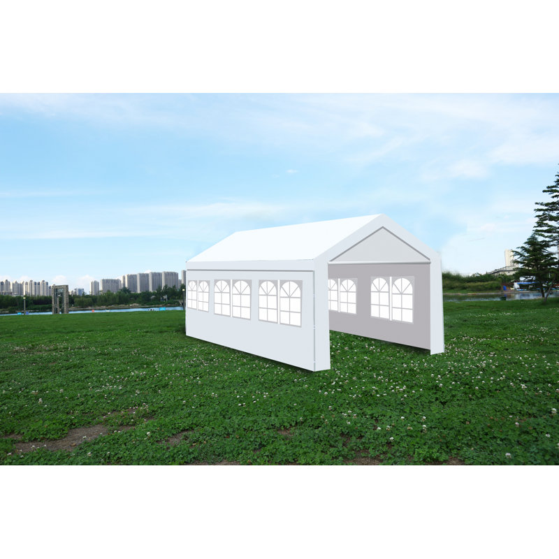 10'X20' Heavy Duty Carport Gazebo, Canopy Garage, Car Shelter With Windows