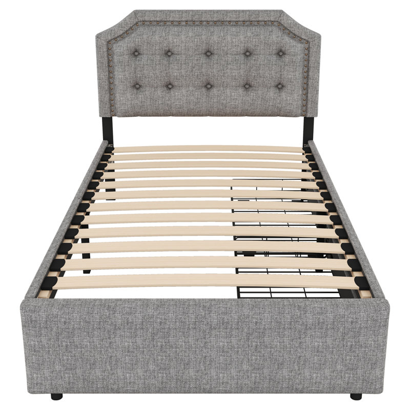 Sakath Upholstered Storage Bed, Grey