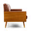 Canapé capitonné Mid-Century moderne avec coussins décoratifs roulés