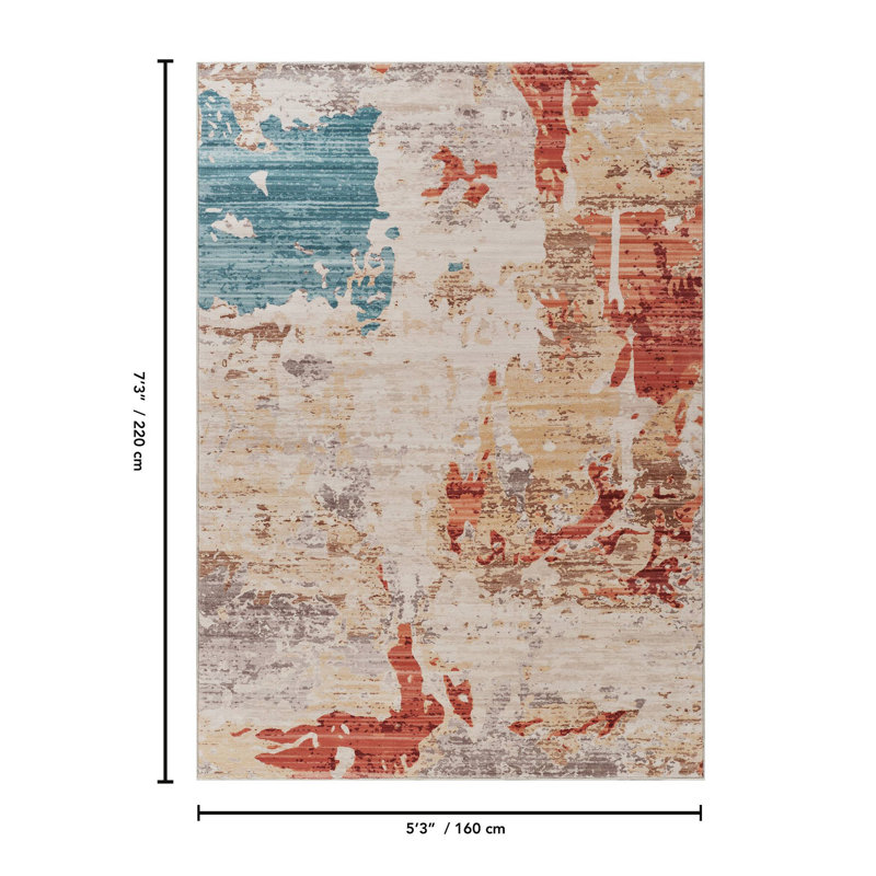 Jewel Multi Area Rug, Rectangle 5'3" x 7'3"