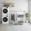Armoire à planche à repasser autoportante avec rangement, chariot de repassage mobile avec roues verrouillables pour la lessive, la chambre à coucher et le vestiaire-117873024