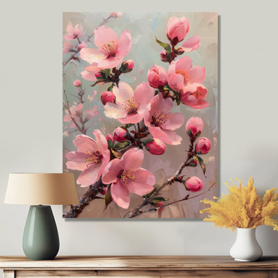 Fleur de cerisier rose et gris