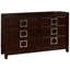Shea style transitionnel 6 tiroirs 62 po Commode brun cerise