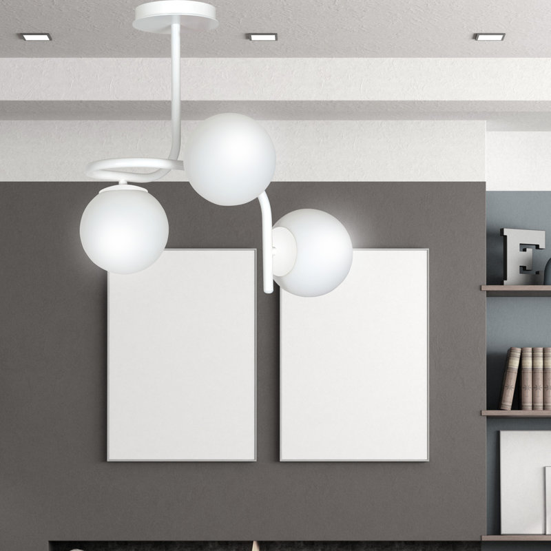 Gabilan 3 - Light Unique/Statement Pendant, White