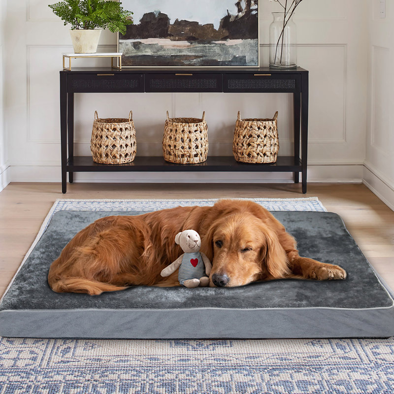 Lit orthopédique luxueux pour lit de chien Housse amovible et lavable à la machine pour lit de chien imperméable