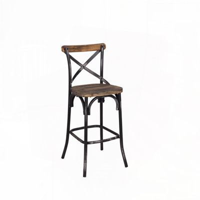Tabourets de bar avec dossier et pieds en métal