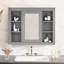 Armoire de rangement murale avec porte miroir-1411579500