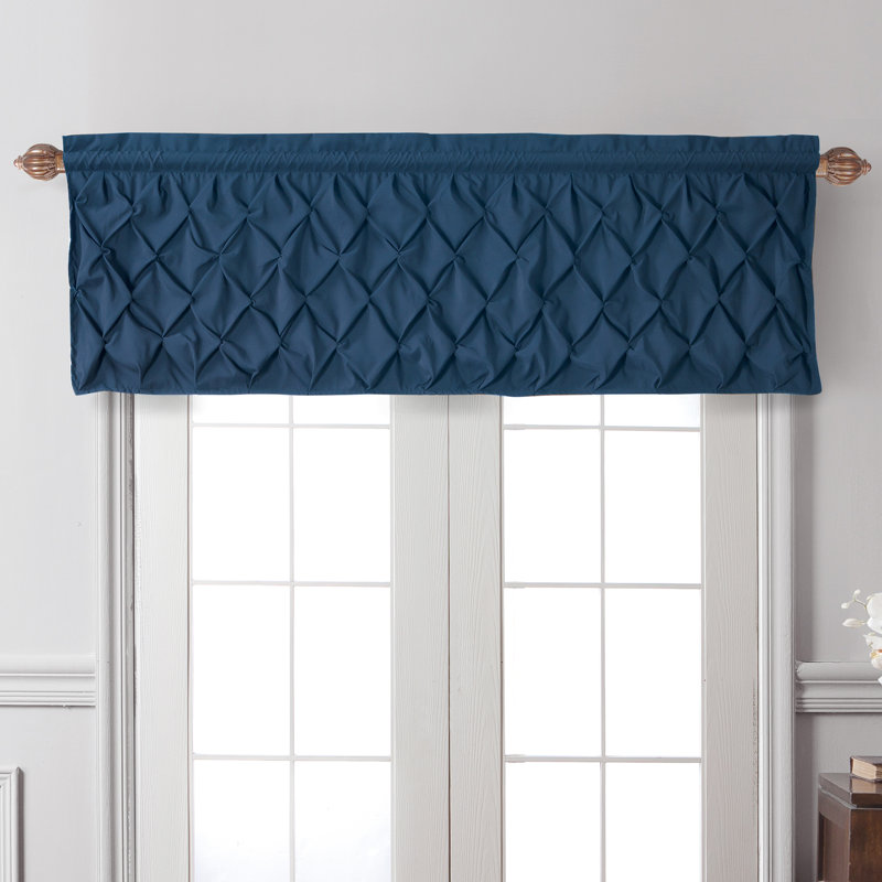 Cantonnière moderne avec passe-tringle, Navy
