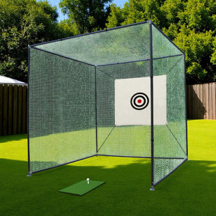 Cage de pratique de golf 10 x 10 x 10 pi avec cadre en métal