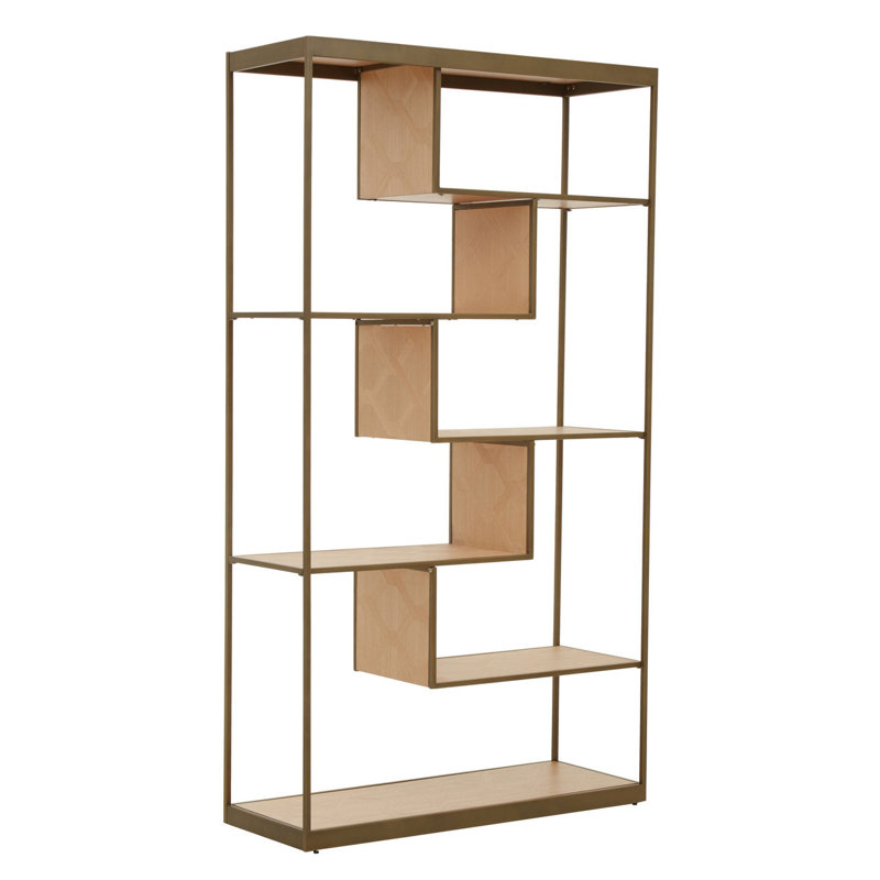 Gonsalve 200cm H x 110cm W Solid Wood Standard Bookcase