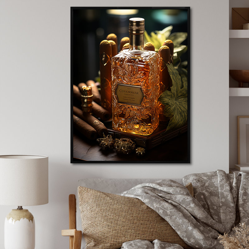 Cuba Cigar Expression III, reproduction d'art sur toile, Cadre flottant noir, H 40 po x l 30 po x P 1,5 po