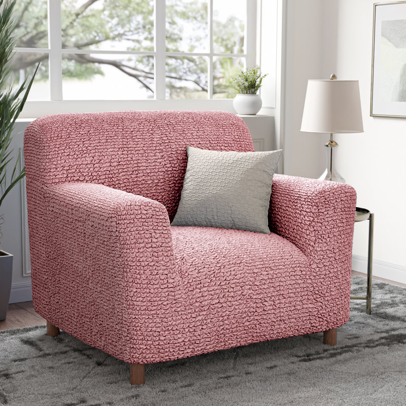 Housse extensible pour fauteuil avec accoudoirs pour animaux de compagnie - Housse de protection pour meuble lavable, Rose