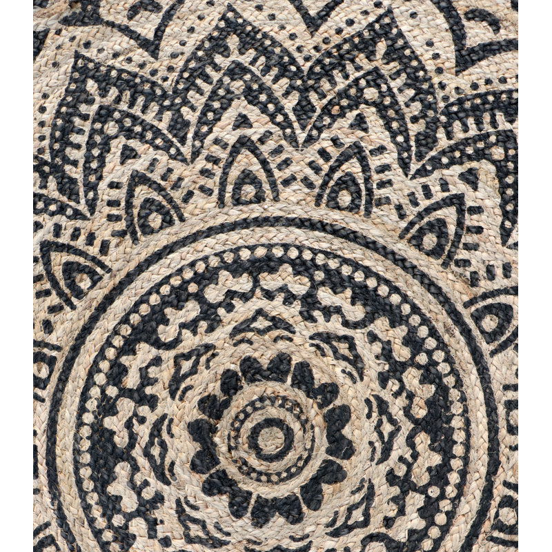 Round Lavinia Geometric Hand Woven Area Rug, Round 200cm
