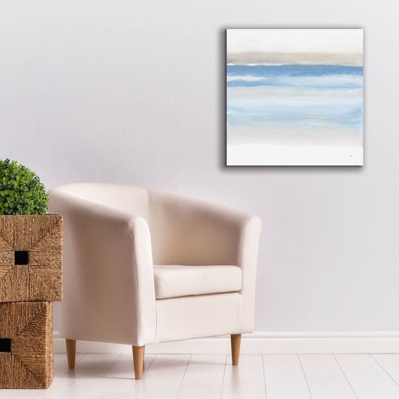 «Serenity Sea» par Chris Paschke, art mural sur toile 26 po x 26 po