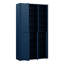 Chadwic Modern minimalistic shoe cabinet with 6 doors, entryway cabinet, engineered wood, night blue, 109.2 cm W x 191.9 cm H x 34.9 cm D