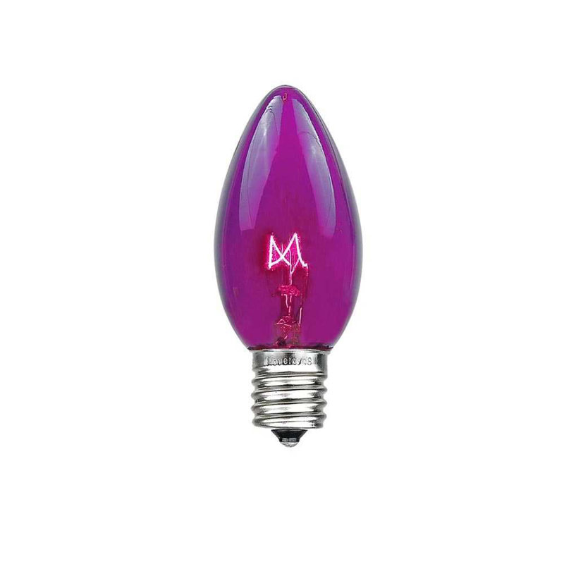 Lampe de noël 25 lumières de chaîne, Mauve, 25, 84"