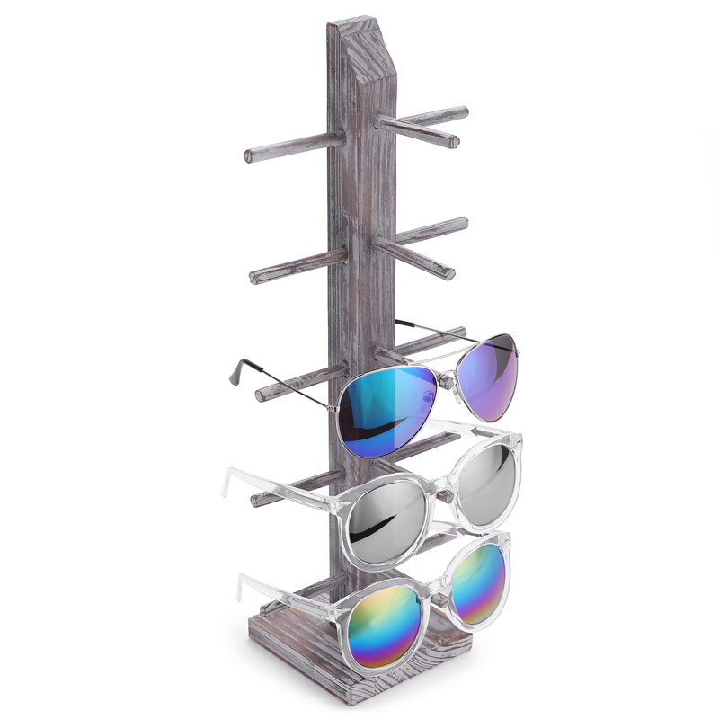 5-Pair Tabletop Sunglasses Tiered Jewellery Stand, Brown/Grey