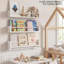 Solid Wood Wall Organizer with Chalkboard