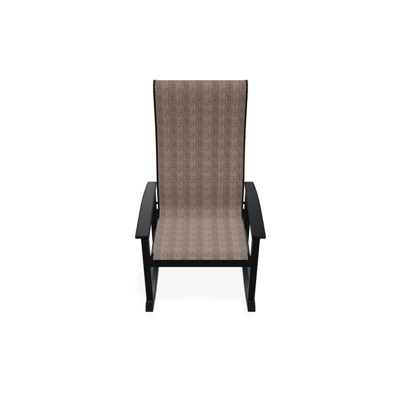Chaise berçante Leeward MGP Sling Supreme, Taupe Harper Sunbrella®, Noir texturé
