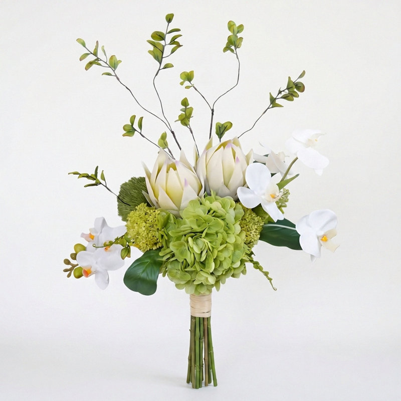 Bouquet artificiel vert élégant - Hortensia