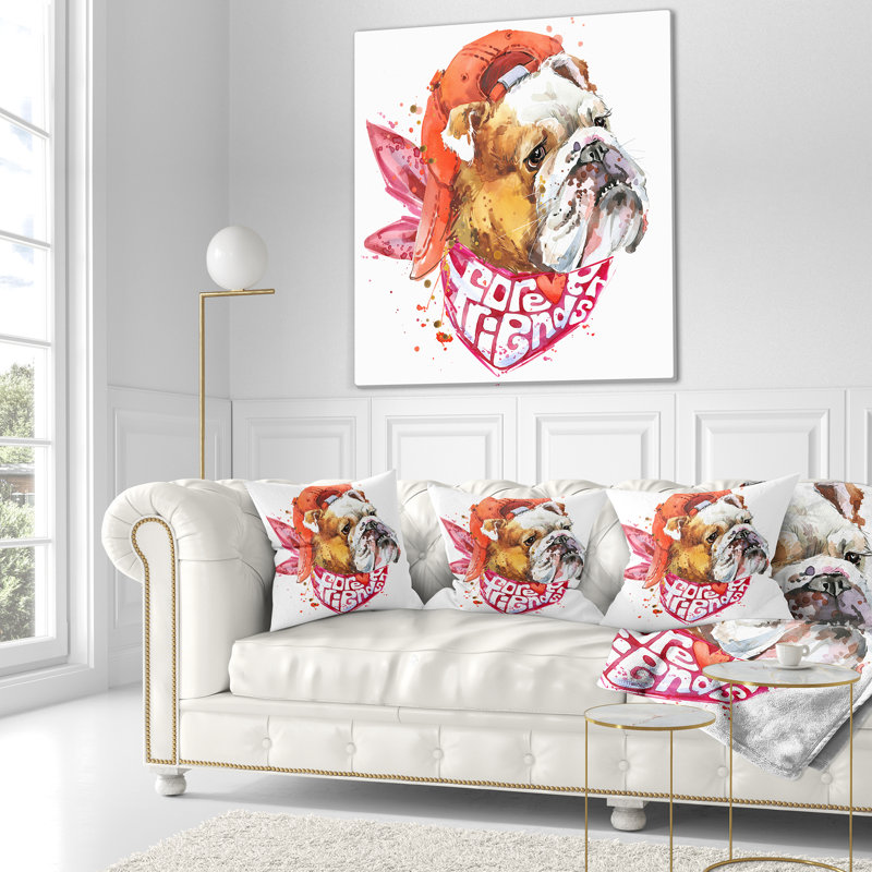 Coussin à imprimé animal Forever Friends, 18 po x 18 po, Coussin décoratif