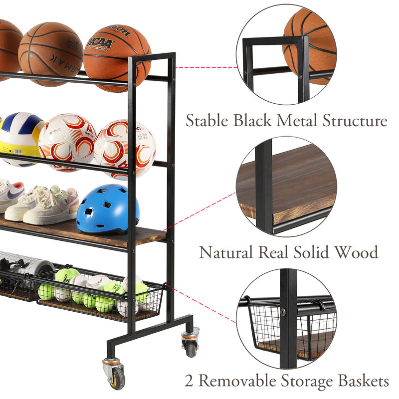 Home Gym Fitness Equipment Storage Rack
