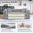 Boneless 80.7" Corduroy Sleeper Sofa Modular Sofa Bed Compression Foam Couch Bed With 2 Pillows - No Assembly Required-1269532578