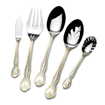 St. James Napoleon Bead Stainless Steel Flatware Set - Service for 12