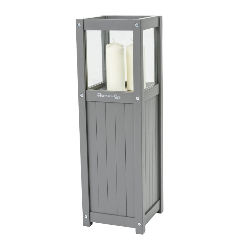Aamber Wood Tabletop Lantern