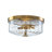 2-Light Drum Ribbed Glass Flush Mount-469464962