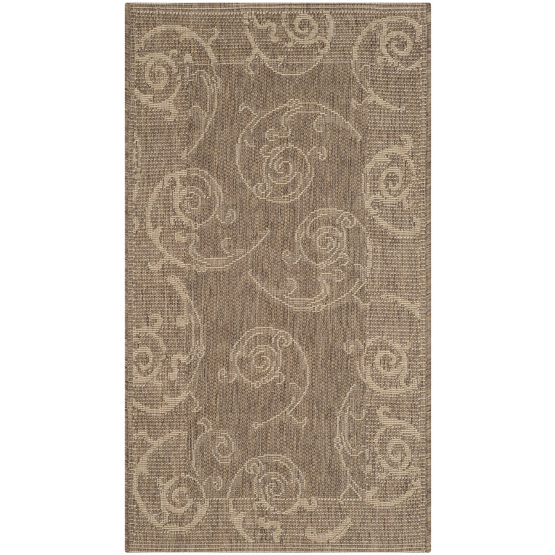Tapis d'intérieur / extérieur brun / taupe Darryl-James, Rectangle 2 pi 7 po x 5 pi