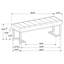 Banc rembourré capitonné Mira Vanilla Boucle