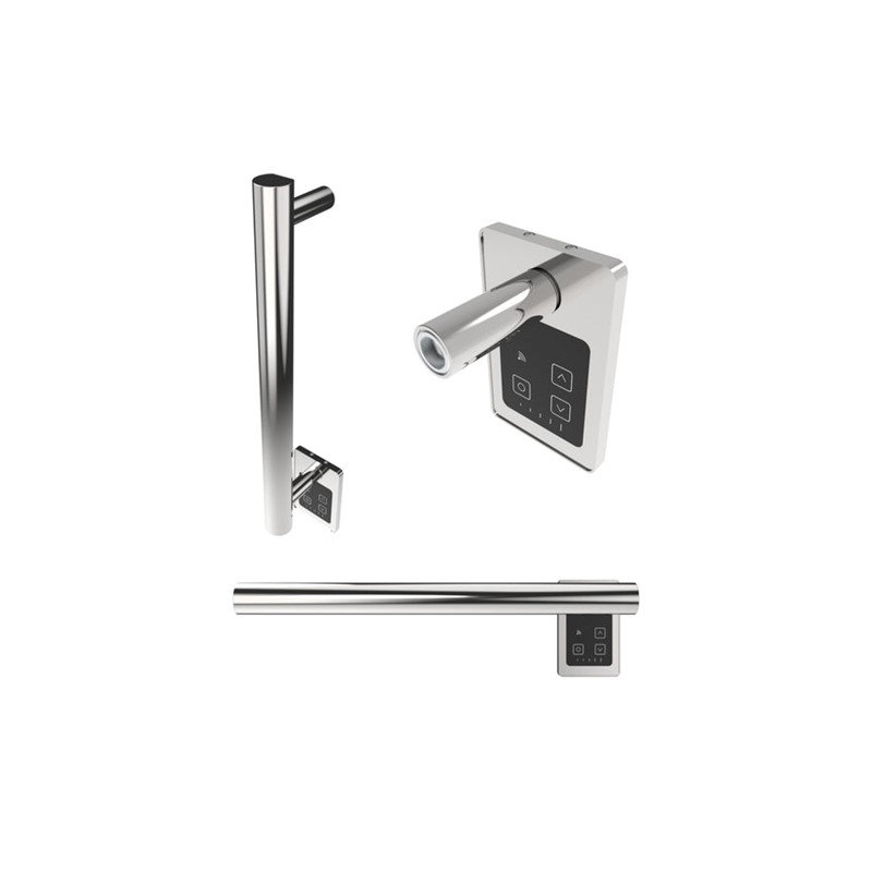 Barre simple ronde câblée Modello i Collection (contrôleur non inclus), Laiton satiné, H 19,63 po x l 1,63 po x P 4,13 po